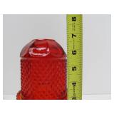 Mid Century Red / Amberina Glass Fairy Lamp