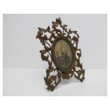 Original Ornate Antique Cast Metal Victorian Picture Frame