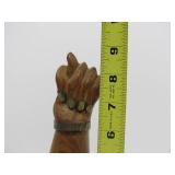 Carved Wood Gerson Bahia Style Hand Sculpture