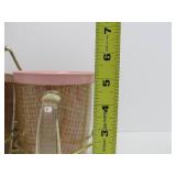 Mid Century Mug Set w/Brass Stand