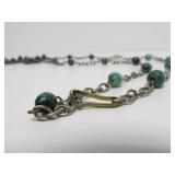 Excellent Large Vintage Southwestern Copper & Malachite Necklace