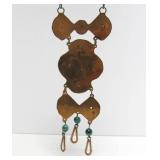 Excellent Large Vintage Southwestern Copper & Malachite Necklace
