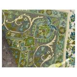 Very Nice Large Vintage Turkish Area Rug w/Green Tones