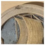 Exceptional Antique ROOKWOOD Faience Large Round Medallion Plaque w/Viking Dragon/Drakkar Ship