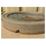 Exceptional Antique ROOKWOOD Faience Large Round Medallion Plaque w/Viking Dragon/Drakkar Ship