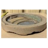 Exceptional Antique ROOKWOOD Faience Large Round Medallion Plaque w/Viking Dragon/Drakkar Ship