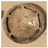 Exceptional Antique ROOKWOOD Faience Large Round Medallion Plaque w/Viking Dragon/Drakkar Ship