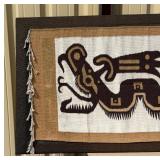 Very Nice LARGE Vintage Handmade Wool Dragon Tapestry