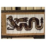 Very Nice LARGE Vintage Handmade Wool Dragon Tapestry