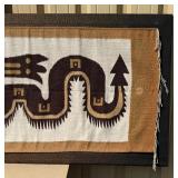 Very Nice LARGE Vintage Handmade Wool Dragon Tapestry