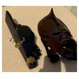 Great Looking Vintage Carved African Wall Masks