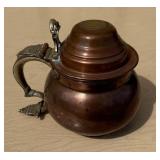 Early Antique 18th Century Copper Coin Pitcher