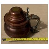 Early Antique 18th Century Copper Coin Pitcher