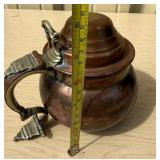Early Antique 18th Century Copper Coin Pitcher