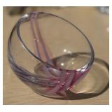 Vintage Caithness Half Moon Glass Bowl