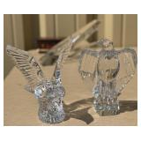 2 Signed BACCARAT Crystal Eagles