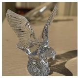 2 Signed BACCARAT Crystal Eagles