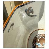 Beautiful Antique Wedgwood Dragon Bowl & Charger