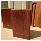 2 Sets of Vintage Mid Century Teak Wood Bookends