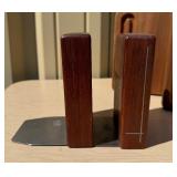 2 Sets of Vintage Mid Century Teak Wood Bookends