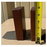 2 Sets of Vintage Mid Century Teak Wood Bookends