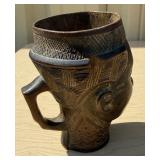 Excellent Antique African Carved Kuba Cup