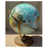 Mid Century Topographical Raised Surface World Globe