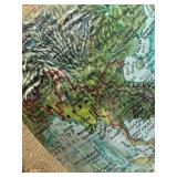 Mid Century Topographical Raised Surface World Globe