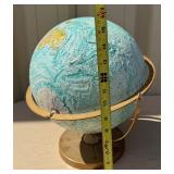 Mid Century Topographical Raised Surface World Globe