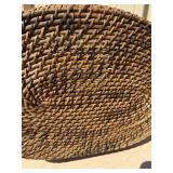Very nice Vintage Handmade Woven Gathering Basket w/Handle