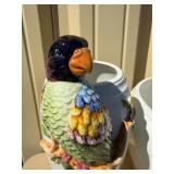 2 Large Vintage Italian Capodimonte / Ceramic Vases w/Birds