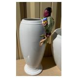 2 Large Vintage Italian Capodimonte / Ceramic Vases w/Birds