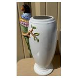 2 Large Vintage Italian Capodimonte / Ceramic Vases w/Birds