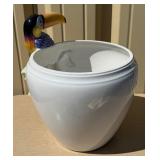 2 Large Vintage Italian Capodimonte / Ceramic Vases w/Birds