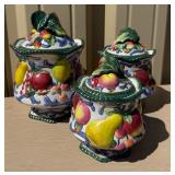 Large FITZ & FLOYD Fruit Jars