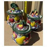 Large FITZ & FLOYD Fruit Jars