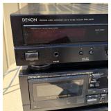 Nice Working DENON Stereo Receiver Cassette Deck & CD Player w/Remotes
