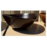 3 Large Vintage Mid Century Wood Bowls