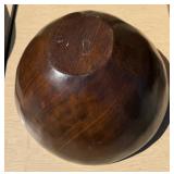 3 Large Vintage Mid Century Wood Bowls