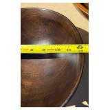 3 Large Vintage Mid Century Wood Bowls