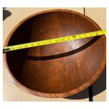 3 Large Vintage Mid Century Wood Bowls