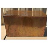 Large Antique Hinged Copper Box