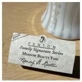 Large Vintage Signed FENTON Hand painted Family Signature Series Vase