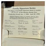 Large Vintage Signed FENTON Hand painted Family Signature Series Vase