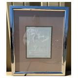 Framed Signed Embossed Bird / Crane Artwork