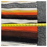 Vintage Handmade Wool Aztec Warrior Rug or Tapestry