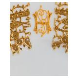 Gorgeous Antique SALVIATI Gold Decorated Plate & Goblet