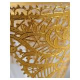 Gorgeous Antique SALVIATI Gold Decorated Plate & Goblet