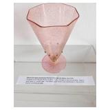 Mid Century Italian Gilberto Arrivabene Pink Glass or Small Vase