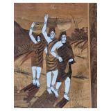 2 Vintage Inlaid India Wood Artworks